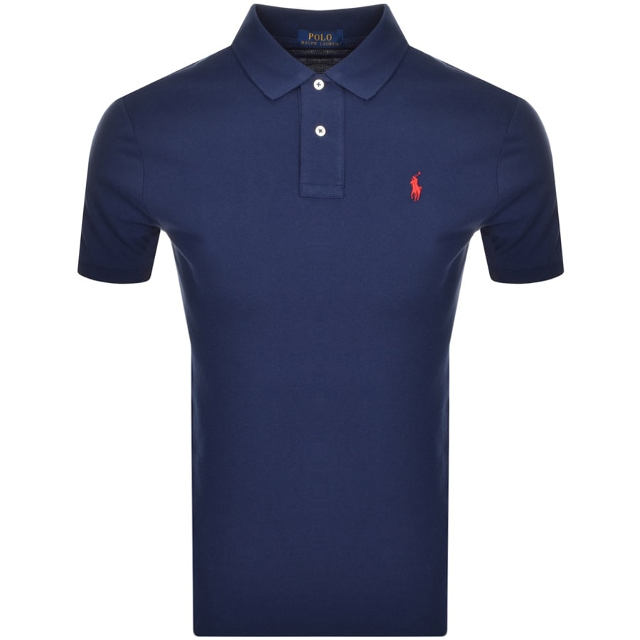 Alternative Image for ProductRalph Lauren Slim Fit Polo T Shirt Navy1